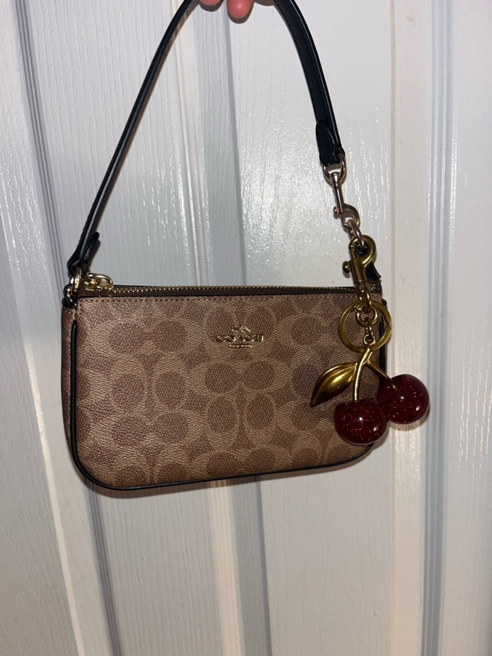 Coach Nolita 19 Signature Canvas Shoulder Bag with Cherry Charm - Picture 4 of 4
